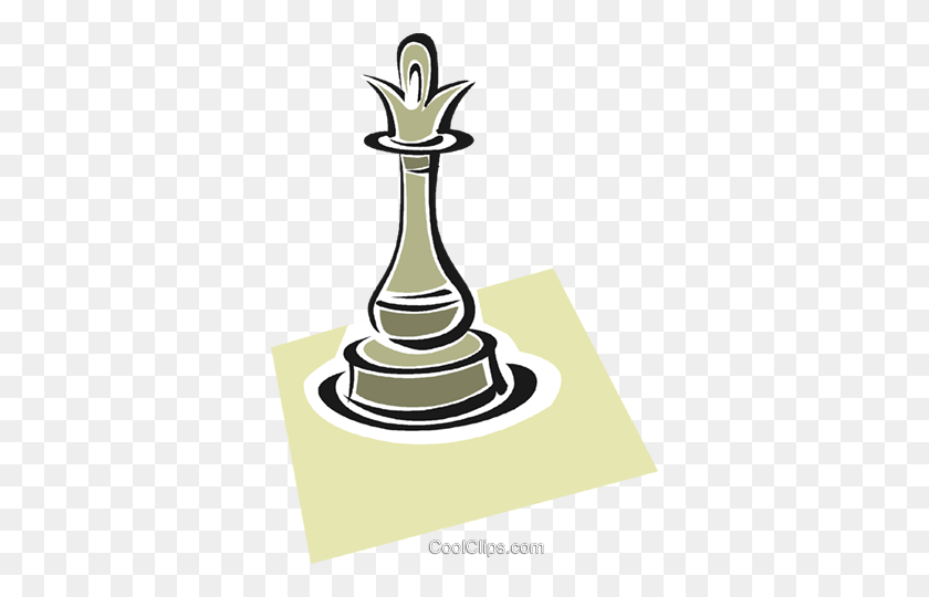 350x480 King Chess Piece Royalty Free Vector Clip Art Illustration - Chess Board Clipart
