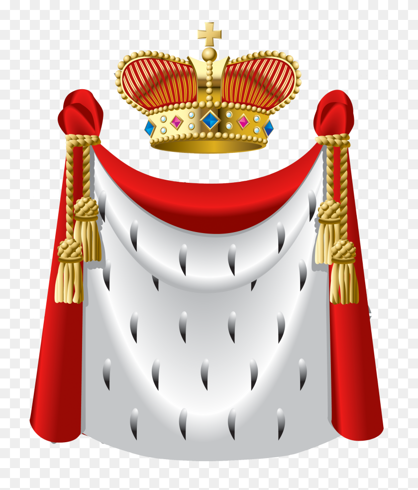 2244x2659 King Crown And Cape Png - Red Cape Clipart