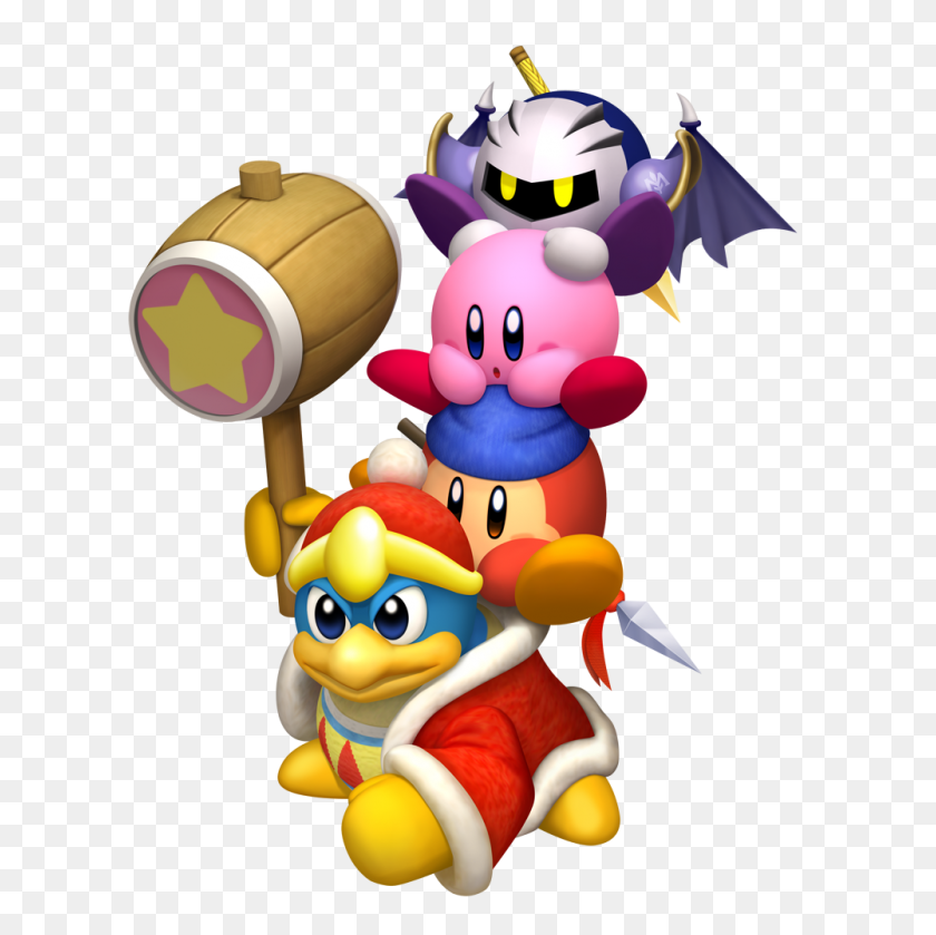 1000x1000 King Dedede With Waddle Dee On His Back With Kirby On His Back - King Dedede PNG