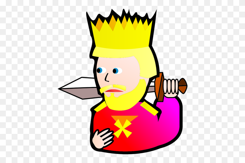446x500 King Of Hearts Cartoon Vector Image - King Arthur Clipart