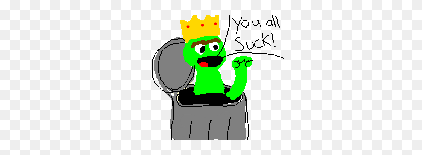 300x250 King Oscar The Grouch Yells Insultingly - Oscar The Grouch PNG