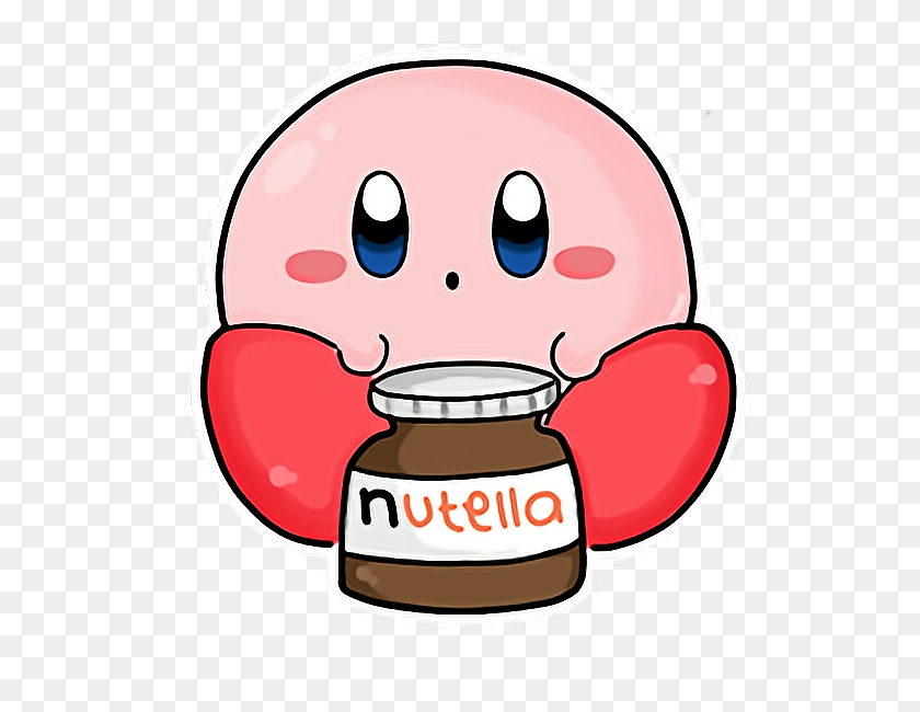 606x590 Kirby Kawaii Lindo Nutella - Kirby Clipart