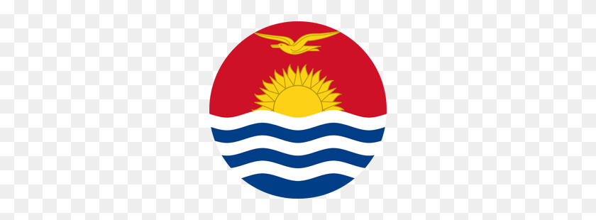 250x250 Kiribati Flag Clipart - Continents Clipart