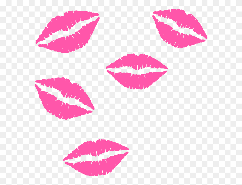 600x583 Kiss Clipart Light Pink Lip - Lipstick Mark PNG