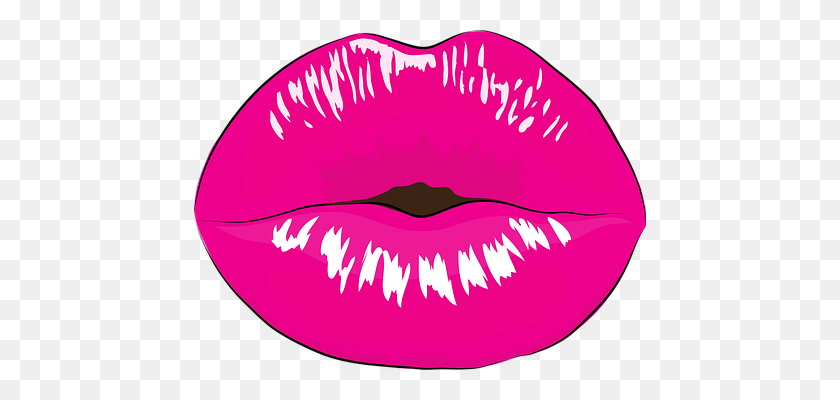 452x340 Kiss Clipart Makeup Lip - Biting Lip Clipart