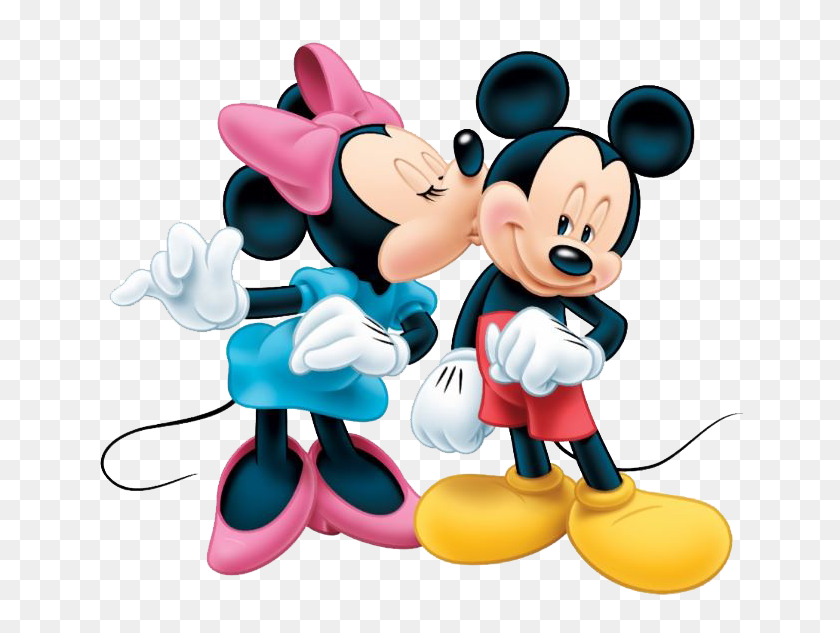 661x573 Kiss Clipart Mickey Minnie - Hug And Kiss Clipart
