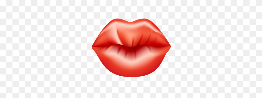 256x256 Kiss Icon Dating Iconset Aha Soft - Lipstick Mark PNG