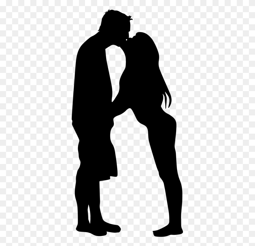 367x750 Kiss Intimate Relationship Silhouette Love Couple - Relationship Clipart