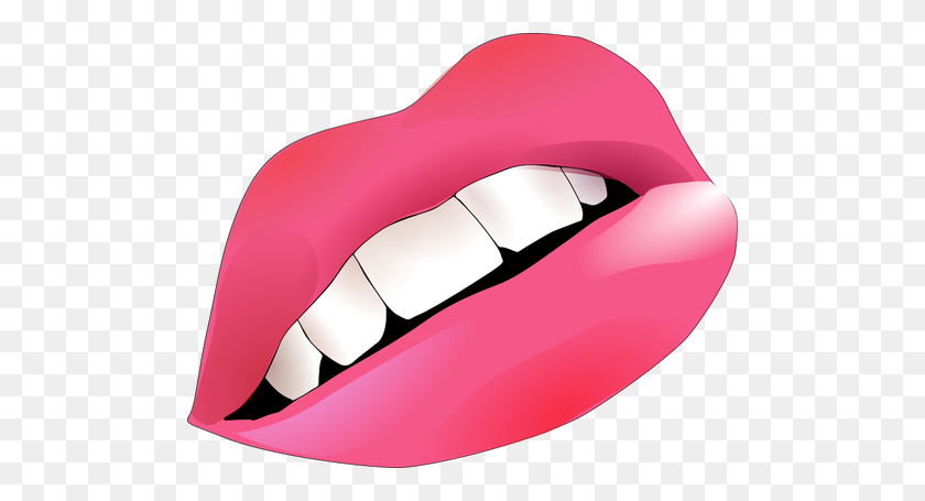 500x395 Kiss Lips Clip Art Free - Pink Lips Clipart