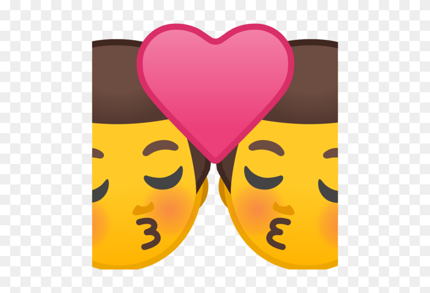 512x512 Beso Hombre, Hombre Emoji - Beso Emoji Clipart