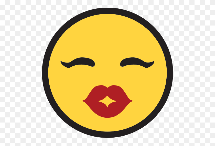 512x512 Kiss Smiley Simple Photo - Kiss Emoji PNG