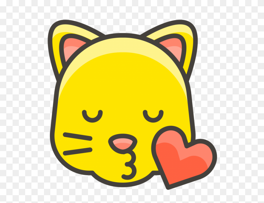 866x650 Kissing Cat Face Emoji Png Transparent Emoji - Cat Emoji PNG