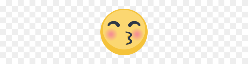 160x160 Kissing Face With Closed Eyes Emoji On Facebook - Kissing Emoji PNG
