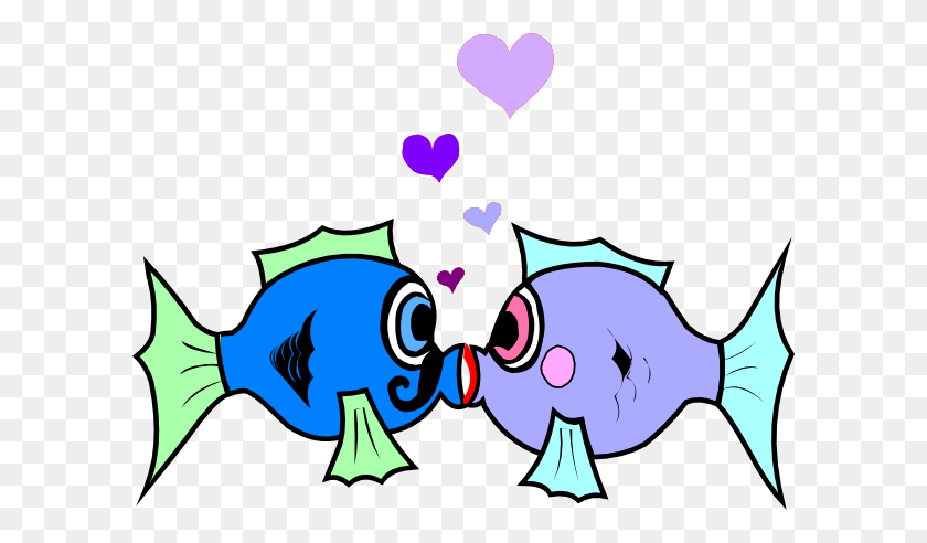 600x432 Kissing Fish Clip Art - Fish Clipart Images