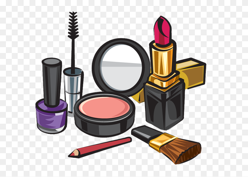 600x541 Kit De Maquillaje - Maquillaje Emoji Png