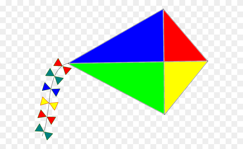 600x457 Kite Clipart Colorful Kite - Cometa Png