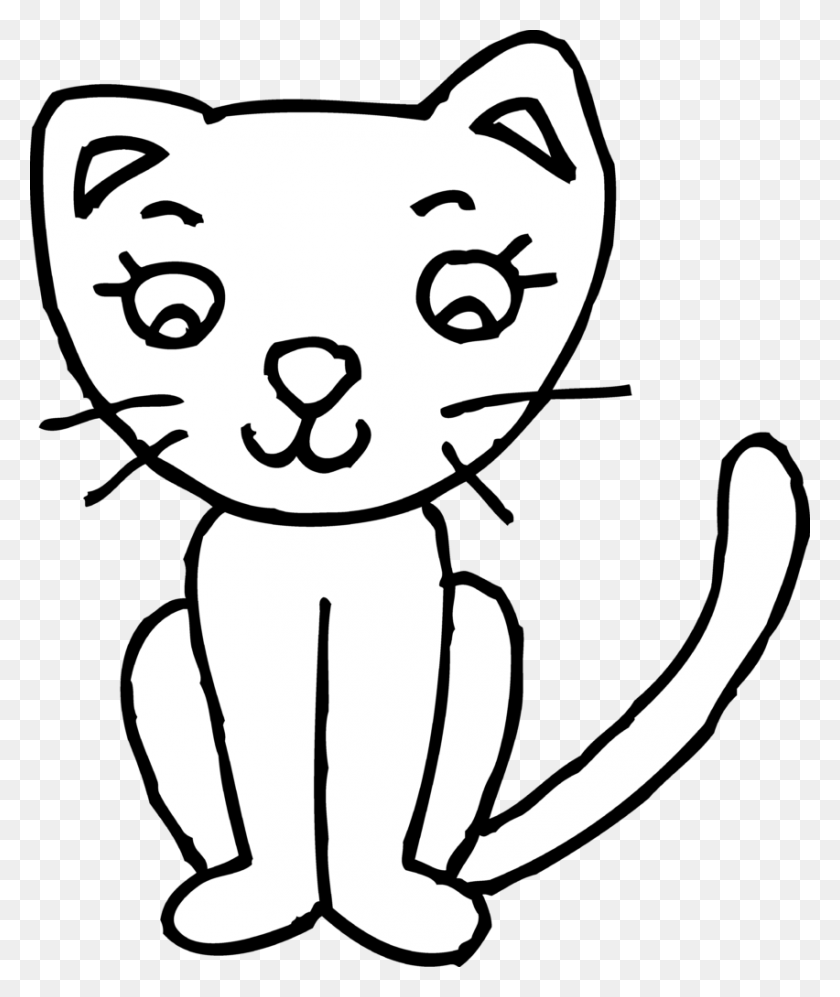 852x1024 Gatito Jugando Clipart De Imágenes Prediseñadas De Kitty Gato Para Colorear - Imágenes Prediseñadas De Gato Gordo