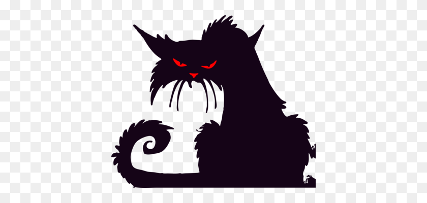402x340 Котенок Саванна Кошка Черная Кошка Остроумие Рисунок - Сварливый Кот Png