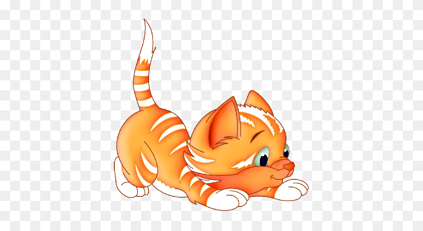 400x400 Kittens Playing Cliparts - Cute Kitten Clipart