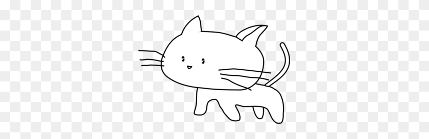 297x213 Kitty Cat Outline Clip Art - Kitty Cat Clip Art