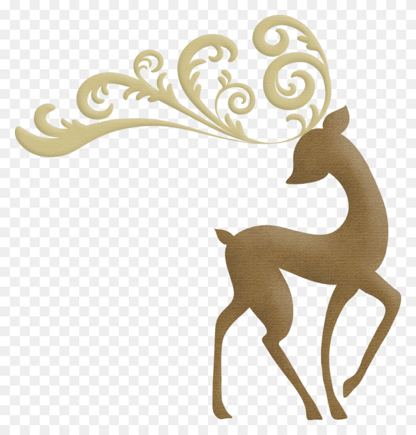 973x1024 Kmill Clip Art - Reindeer Silhouette Clipart