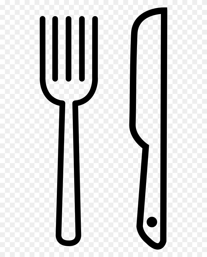 518x980 Knife And Fork Outline Png Icon Free Download - Knife And Fork PNG