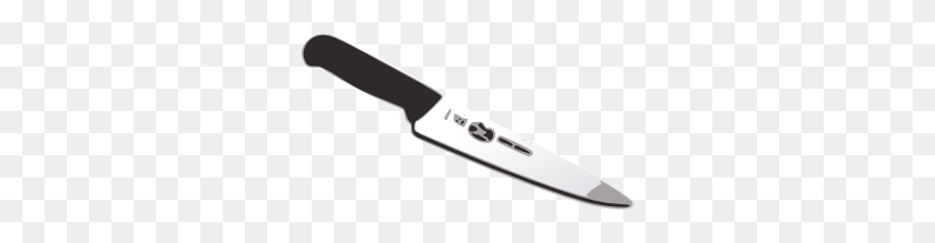 300x159 Knife Clipart Black And White - Butter Knife Clipart