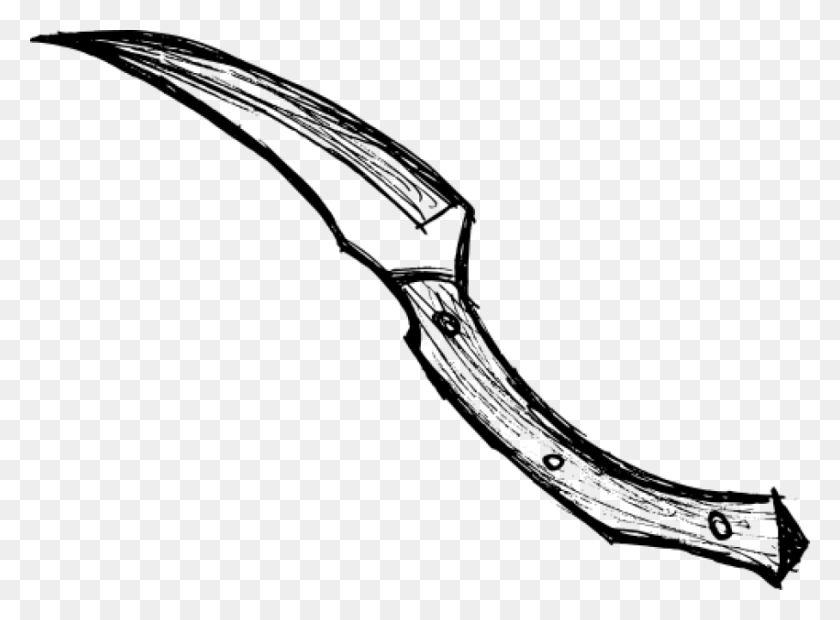 850x611 Knife Drawing Png - Knife Clipart Transparent