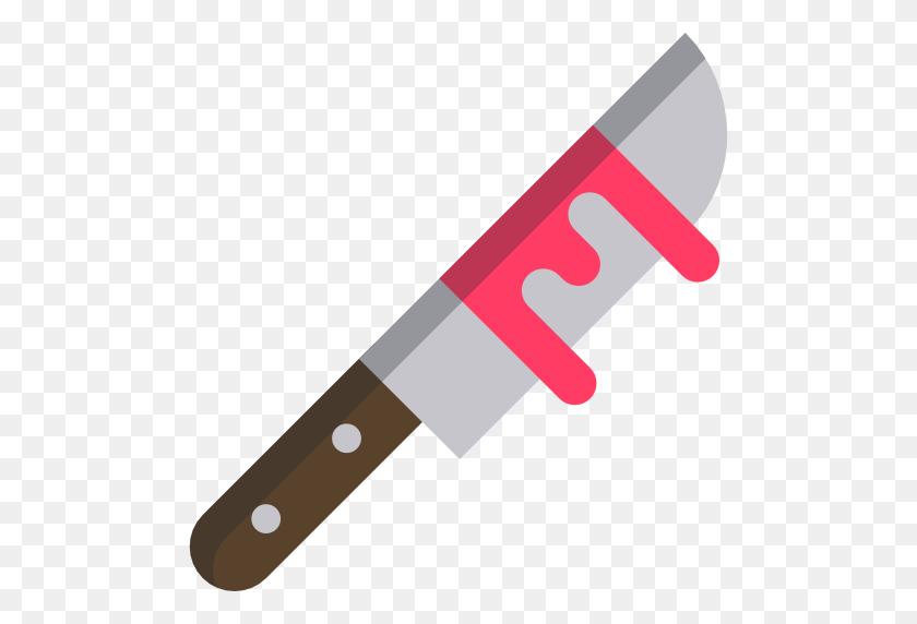 512x512 Иконка Нож - Клипарт Кровавый Нож