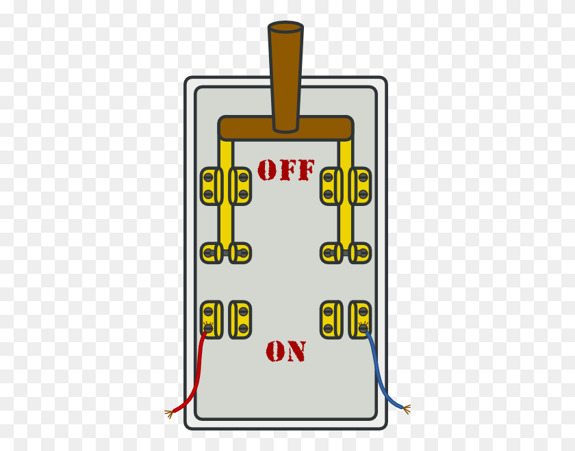 360x599 Knife Switch Off Clip Art - Switch Clipart