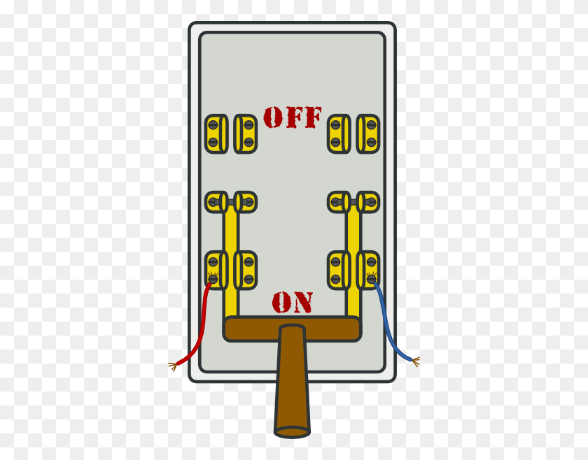 360x598 Knife Switch On Clip Art - Switch Clipart