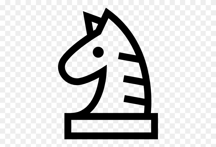 512x512 Knight Chess Piece Outline - Knight Chess Piece Clipart