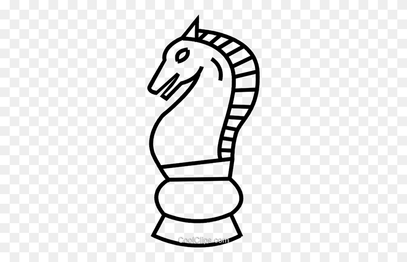 232x480 Knight Chess Piece Royalty Free Vector Clip Art Illustration - Knight Chess Piece Clipart