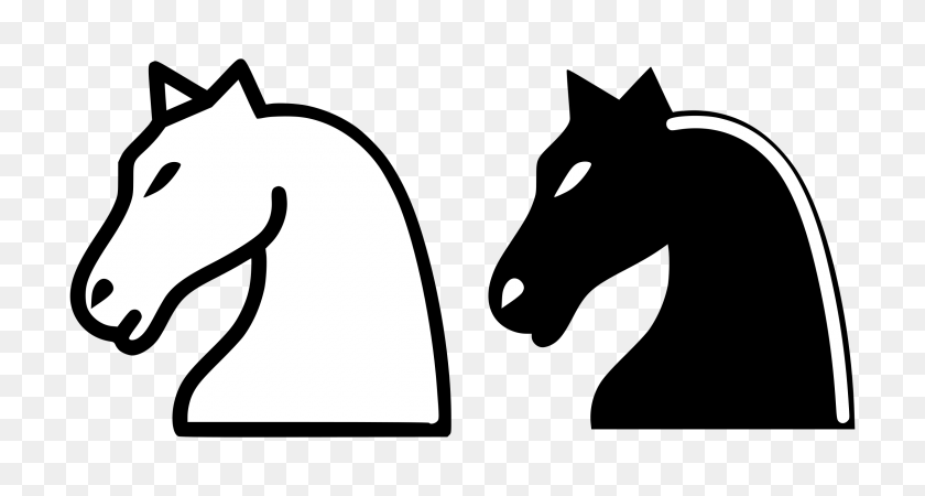2400x1200 Knight Chess Pieces Vector Art Image - Cliff Clipart Black And White