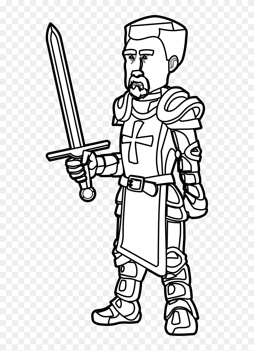 555x1102 Knight Clip Art In Vector Or Format Free - Feudalism Clipart