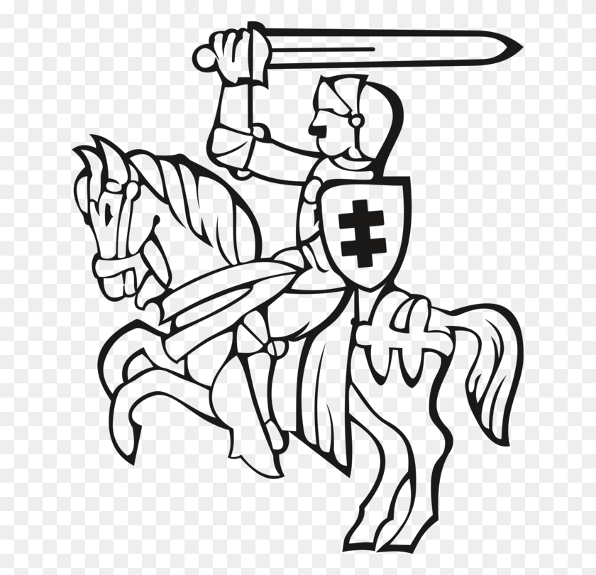 637x750 Knight Coloring Book Equestrian Warrior Cartoon - Saddle Clipart