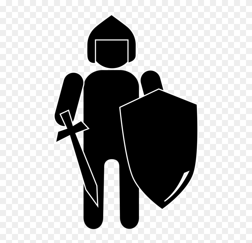 516x750 Knight Middle Ages Silhouette Shield Drawing - Shield Images Clipart