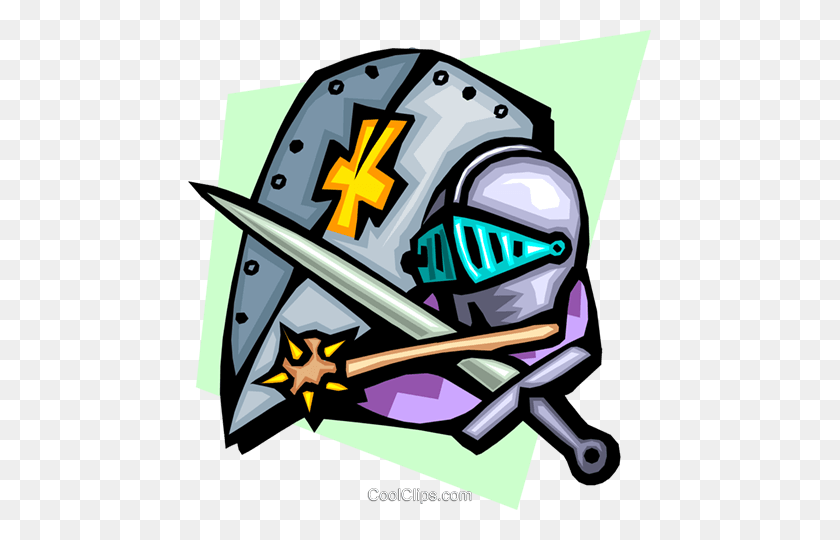 463x480 Knight's Armor Royalty Free Vector Clip Art Illustration - Medieval Helmet Clipart