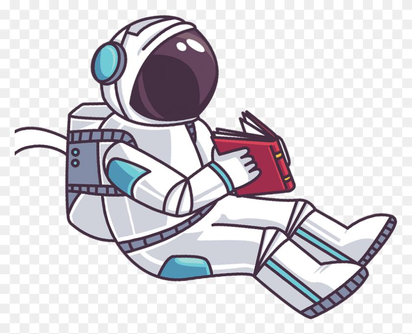 788x629 Caballeros De Los Libros Mejorados - Astronauta Png