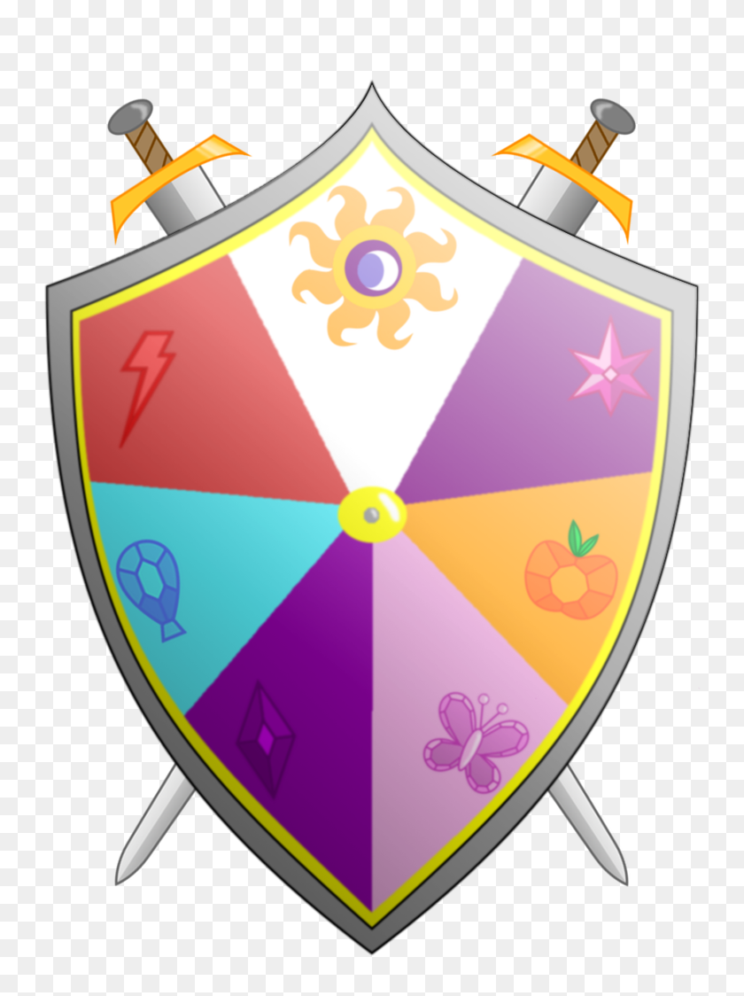 751x1064 Knights Of Harmony Shield And Arms Ii Colors - Knight Shield Clipart