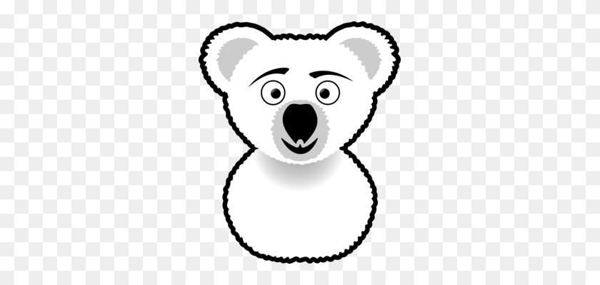 283x340 Медведь Коала Рисунок Компьютерные Иконки Гигантская Панда - Медведь Клипарт Черный И Белый