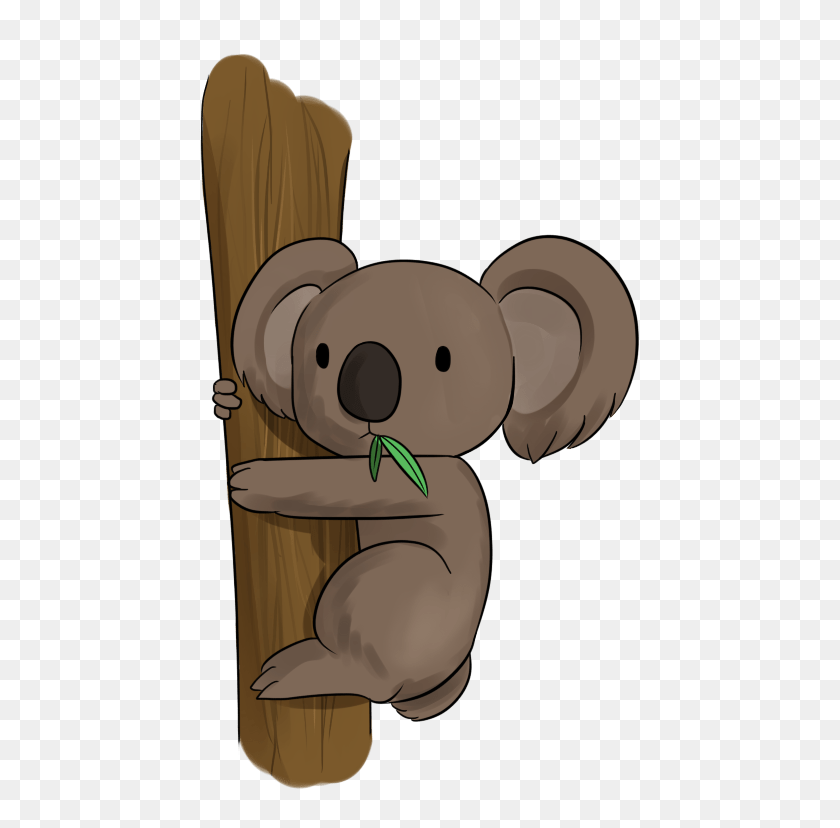 486x768 Koala Clipart Climbing - Cute Koala Clipart