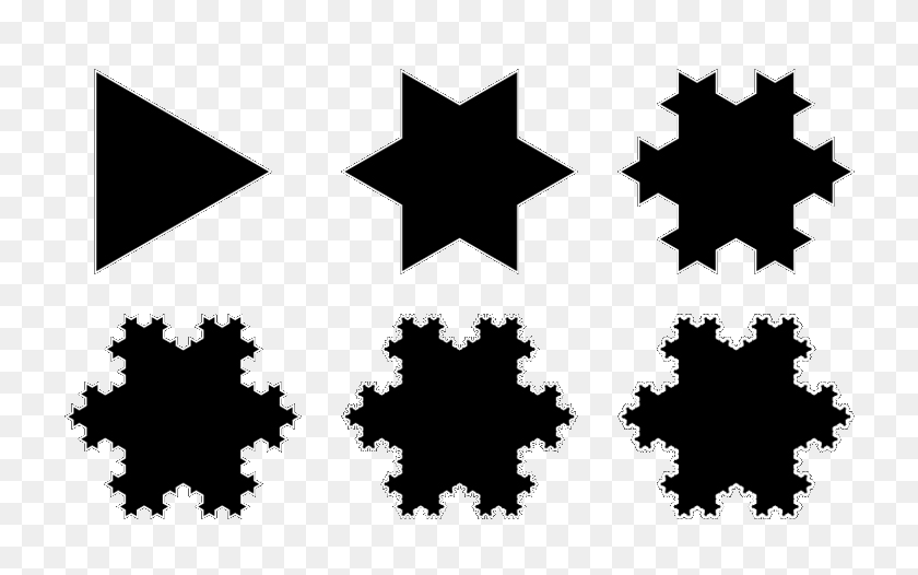 728x466 Koch Snowflake - White Snowflakes PNG