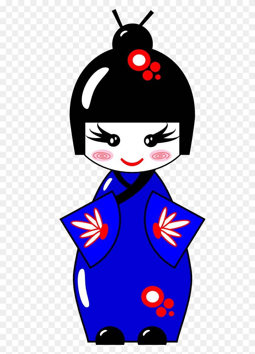 512x1106 Kokeshi Doll Clipart - Voodoo Doll Clipart