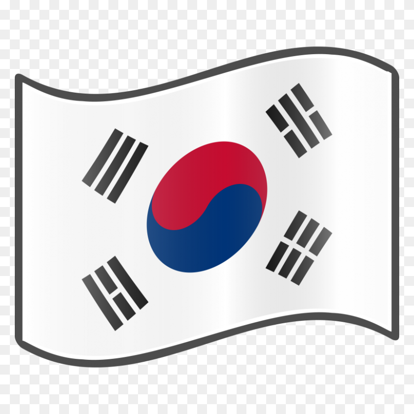 800x800 Korea Flag Clip Art - Korean Flag Clipart