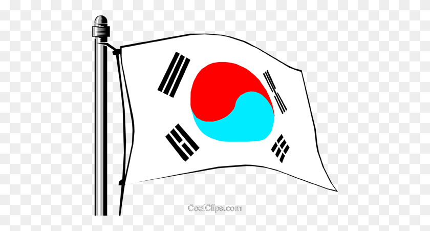 480x391 Ilustración De Imágenes Prediseñadas De Vector Libre De Regalías De La Bandera De Corea