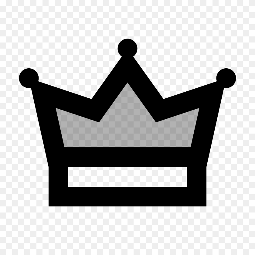 1600x1600 Korona Icon - Crown Silhouette PNG