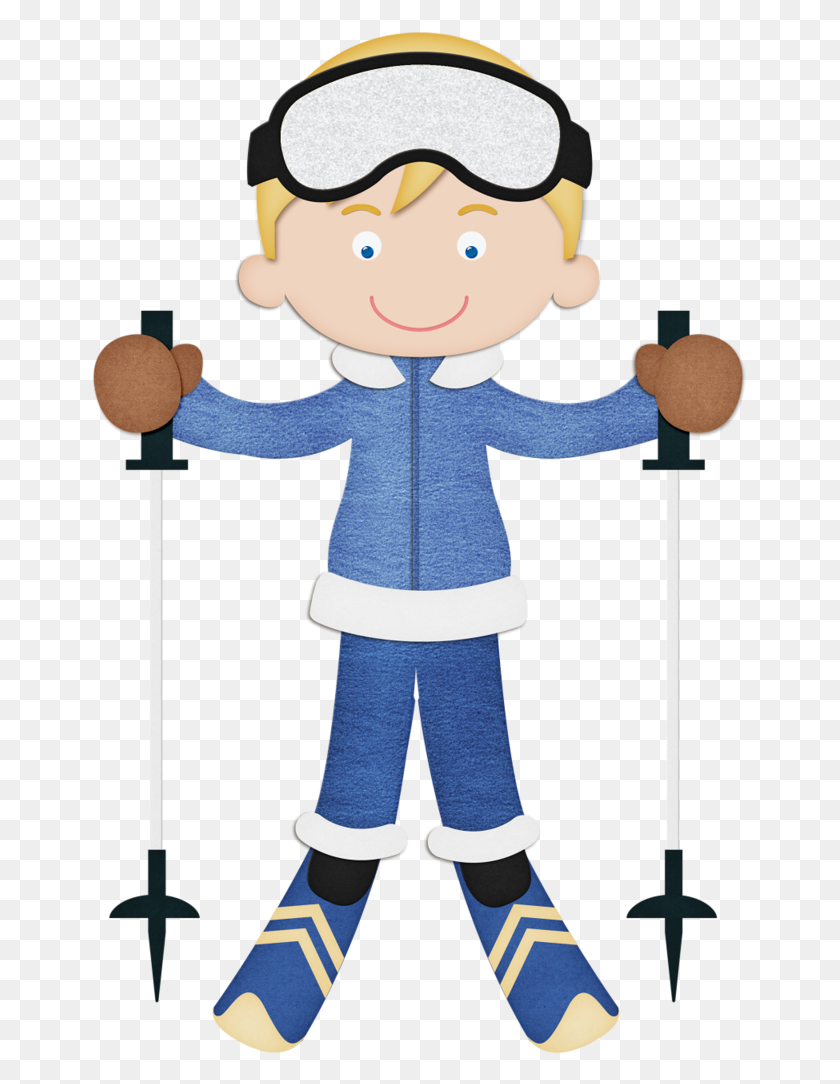 657x1024 Ks Ty Boy Skiboy January, Clip Art And Scrapbook - Winter Clipart PNG