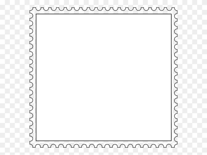 600x570 Kuhlo Stamp Frame Clip Art - Stamp Border PNG