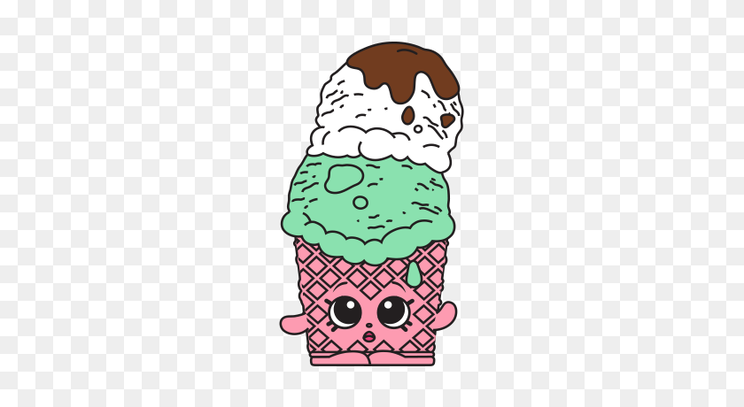 400x400 Kylie Cone Shopkins Wiki Fandom Powered - Ice Cream Party Clip Art